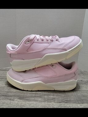 Jordan Pink Leather Sneakers Size 7Y